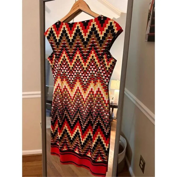 Maggy L Petite 10 Sheath Dress Multicolor - Picture 3 of 5